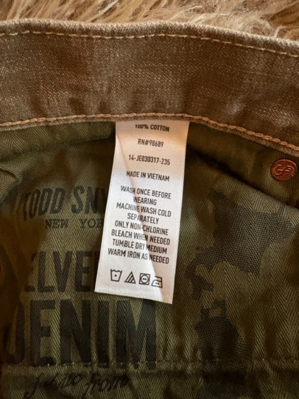 Todd Snyder Japanese Selvedge jeans in whiskey, size 33x32 - Picture 6 of 9